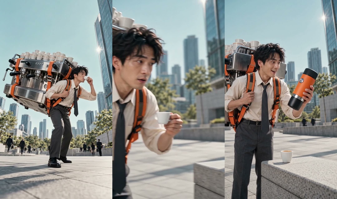 Video frames showing burden, discovery and pickup