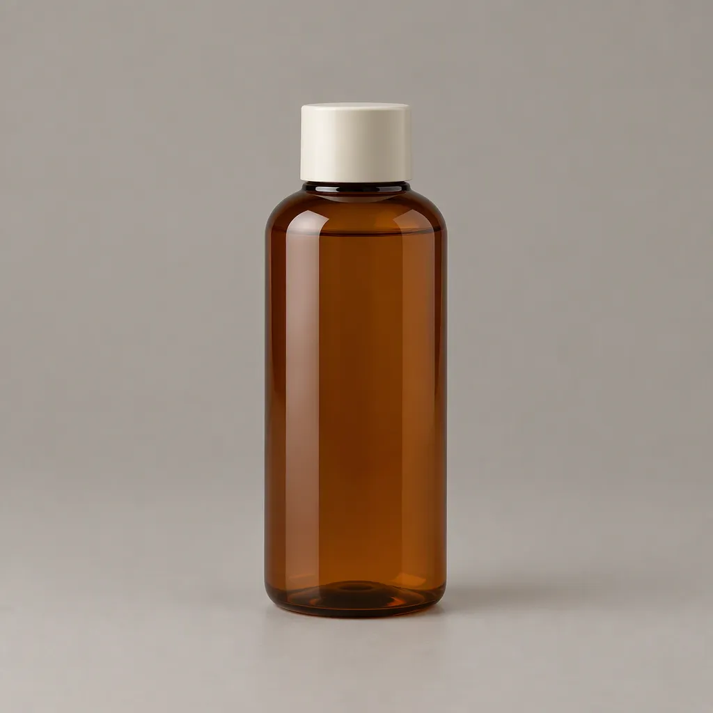 Flare generated amber bottle