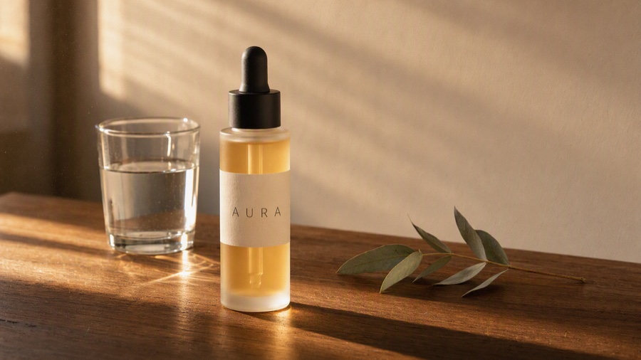 AURA serum, one drop in the afternoon · First frame · 首帧
