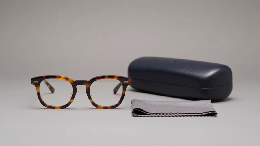 Tortoiseshell eyeglasses, a published case carried 12 seconds further · First frame · 锚点帧（源片 case 1011 的倒数第二帧）